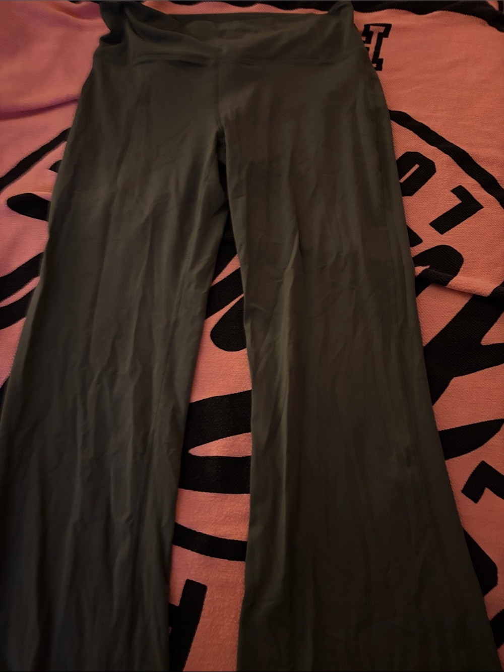 Avia Olive Green/Grey Wide-Leg Active Pants